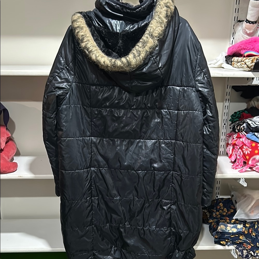 Jessica London Black Puffer Coat - Picture 3 of 3